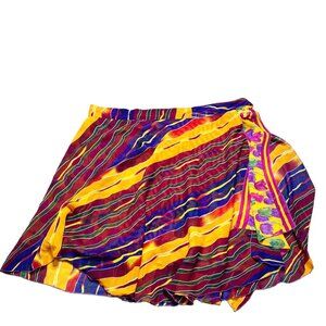 Iris Impressions Skirt Womens Size M Convertible Reversible Floral Wrap
